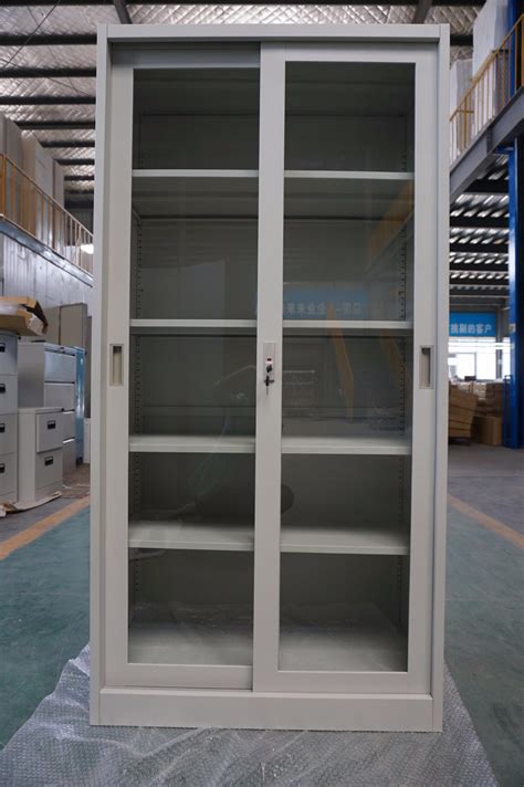 glass and steel cabinet|steel sliding door cabinet.